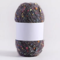 Namzi Yarn 200g - Colorful Variegated Hand Mixed Novelty Yarn, Soft Polyester Fiber for Crochet, Knitting & DIY CraftsDark Grey