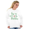 thumbnail image 3 of Christmas Kiss Me Under The Mistletoe Women Crewneck Sweatshirt Brisco Brands S, 3 of 6