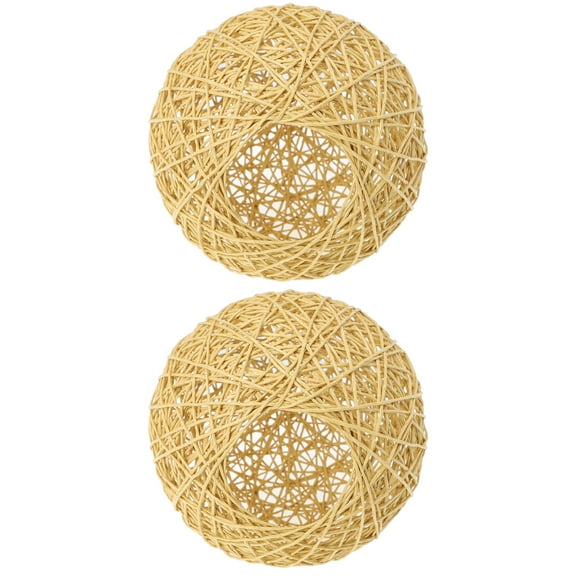 Nuolux Lamp Light Shade Rattan Cover Woven Ceiling Pendant Wicker Lampshade Hanging Shadesfloor Farmhouse Bulb Rustic Wall