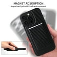 thumbnail image 3 of Alltyechgroup Slim Shockproof Phone Case for iPhone 15 Plus, 2-in-1 Wallet Case with Detachable Magnetic Card Holder, Compatible with MagSafe & Car Mount Cover, Carbon Fiber, 3 of 9