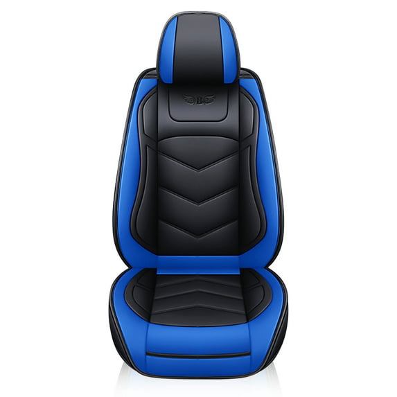 Bestgoods Full Set/1 Pc Universal Car Seat Covers Cushion Pad Mat, PU Leather Breathable Front & Rear Seat Protector for Most Sedan SUV Truck - All Season, Waterproof
