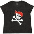 thumbnail image 3 of Inktastic Pirate Skull and Crossbones Women's Plus Size T-Shirt, 3 of 5