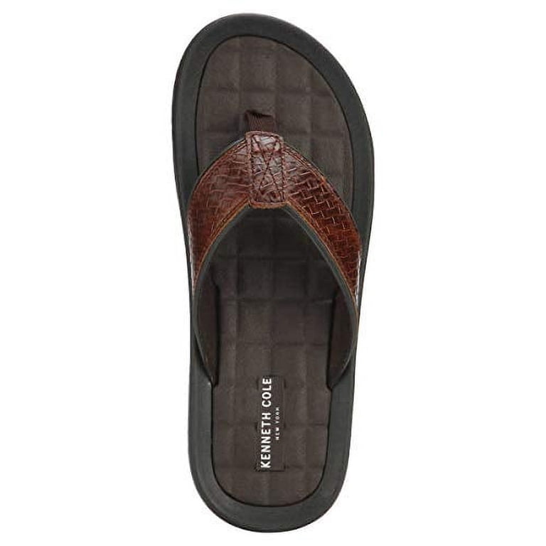 Kenneth Cole New York Brown Leather Flip Flop Sandals Mens Size 8 Kenneth Cole New York Men main image 3