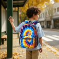 thumbnail image 6 of Red and Yellow Tie Dye Pattern 17" School Backpacks for Teens,Waterproof Oxford Fabric,S-Shape Padded Straps for School,Travel,Hiking,Camping, 6 of 6