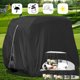 thumbnail image 1 of Funda para carrito de golf para exteriores compatible con EZ GO, Club Car, Yamaha, Movaland Funda para carrito personalizada con material + revestimiento adicional impermeable de PVC a prueba de polvo (275x122x168cm) Negro Kuyhfg Sin marca, 1 of 5