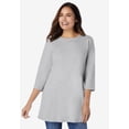 thumbnail image 6 of Woman Within Plus Size Perfect Three-Quarter Sleeve Crewneck Tunic, 6 of 6
