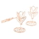 thumbnail image 3 of 20 piezas portatarjetas con forma de tulipán, exquisitos soportes para números de mesa de oro rosa, tarjeteros de mesa, portafotos para bodas, 3 of 12