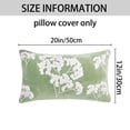 thumbnail image 7 of REGALWOVEN Pack of 2 Velvet Soft Decorative Throw Pillow Covers Plum Blossom Embroidery Pillowcases for Sofa Bedroom Couch Car Green 20" x 12", 7 of 7