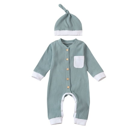 

Multitrust 2 unisex baby jumpsuit set long-sleeve knitted jumpsuit + hat set
