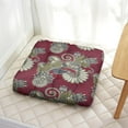 thumbnail image 7 of Boho Meditation Cushion, Square Floor Pillow with Paisley Motif, Yoga Pillow for Bedroom or Studio 22 x 22, 7 of 7