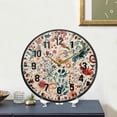 thumbnail image 4 of Yayeee Wall Clock Battery Operated 9.5" Silent Quartz Non-Ticking for Living Room Decor, Watercolor Leaves, 4 of 8