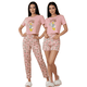 thumbnail image 1 of Pijama De 3 Piezas Mujer Pantalon Short Y Playera A Juego, 1 of 5