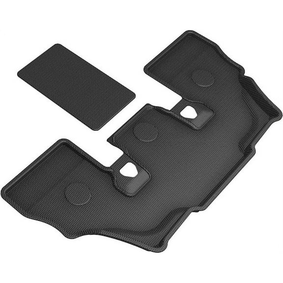 3D MAXpider Custom Fit Kagu Floor Mat (Black) Compatible with BMW X7 (G07) 6-Seat 2019-2025 - Third Row