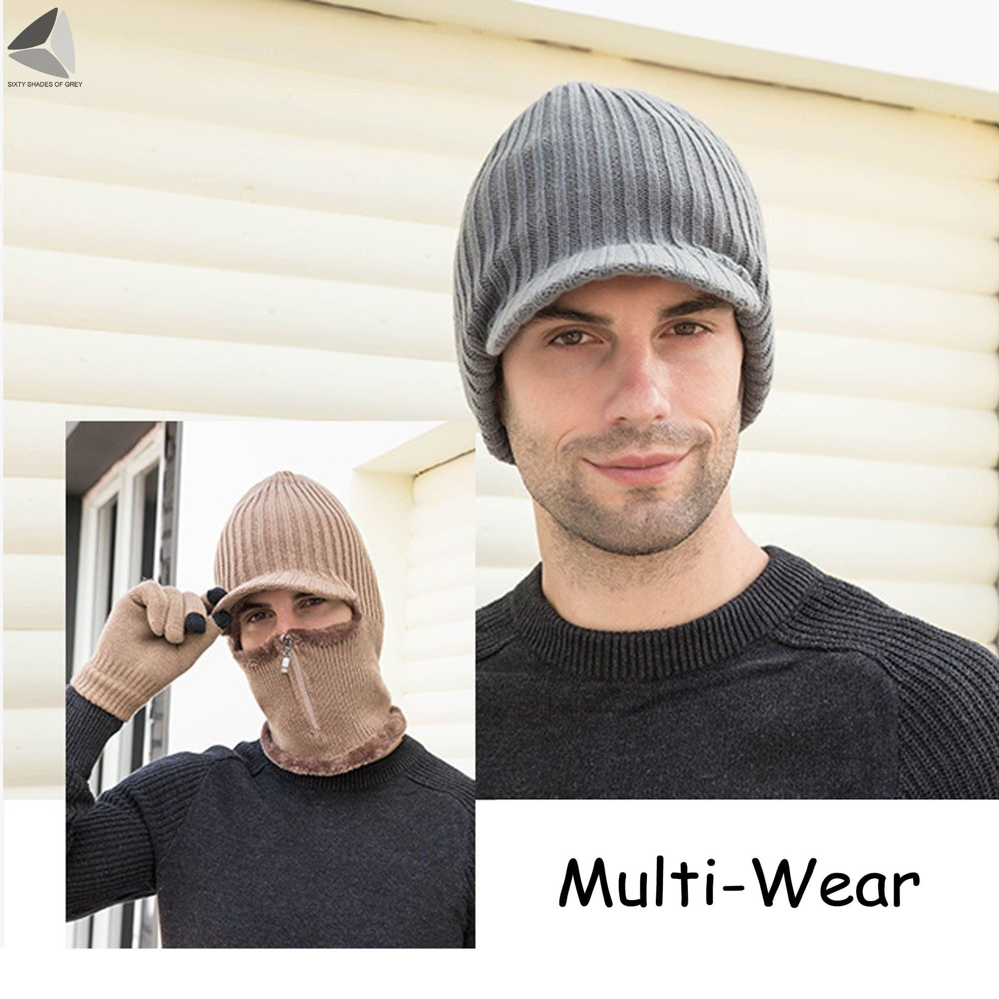 Up To 60% Off on 2-Pieces Winter Beanie Hat Sc