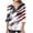 01-White-250th Anniversary USA, variant on Womens 250th Anniversary USA Blouses 4th of July American Flag Shirts Cute 3/4 Bell Sleeve V Neck Patriotic Tunic Tops Navy L