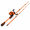 orange-left-6'10''-Medium, variant on Orange-left 7'00''-Medium Heavy IM7 Graphite 2-Piece Baitcaster Fishing Rod & Reel Combo