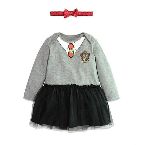 Harry Potter Long Sleeve Costume Tutu Dress with Headband (Toddler Girls)