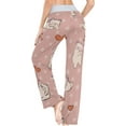 thumbnail image 5 of FREEAMG Women Pajama Pants Lounge Pants Long Stretch Comfy Sleepwear Star Bear Cute Heart Pink, 5 of 7