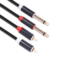 thumbnail image 1 of Matsuzay Adaptador de Cable RCA macho TS Dual de 6,35mm, micrófono, Audio Multimedia, Cable de PVC, conector de inserción, MP3, Smartphone, Cables de audio/vídeo, 1 of 6