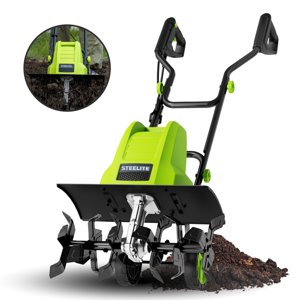 Steelite 18-Inch Corded Electric Tiller, 13.5-Amp