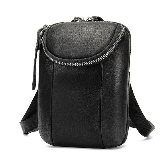 Bemz Carrying Bag for TCL 4X 5G (PU Leather Phone Organizer Crossbody Pouch) - Black