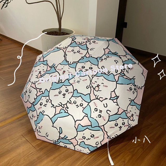 Hello Kitty Sanrio Kuromi japonés Kaijwa Chiikawa sombrilla automática protección solar totalmente automática sombrilla Anti-UV regalos para niñas