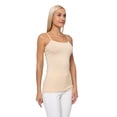 thumbnail image 3 of Women's Top Camisole Scoopneck with Straps, M, Champagne, by Ambesonne, 3 of 4