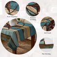 thumbnail image 5 of Texas Star Retro Table Cloth Waterproof Tablecloths, Teal Brown Stars Vintage Wooden Tablecloth Dining Table Cover for Kitchen Party Tabletop Outdoor, Rectangle Tablecloth 60x120 Inch, 5 of 9
