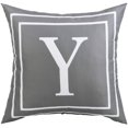 thumbnail image 1 of Funda de almohada gris Alfabeto inglés Y Funda de almohada Funda de cojín moderna Funda de almohada cuadrada Decoración para sofá Cama Silla Coche 18 x 18 pulgadas JFHHH pequeña, 1 of 5