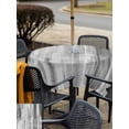 thumbnail image 5 of Outdoor Tablecloth with Umbrella Hole for Patio/Picnic/Party/Camping, Gray Black Ombre Waterproof Table Cloth Square Cover Washable, Modern Abstract Art Oil Painting (54"x 54"), 5 of 9
