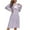 Purple, variant on Women's Fuzzy Fleece Nightgown Plush Thicken House Coat Casual Long Sleeve Crewneck Sleepwear Flannel Night Dress