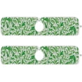 thumbnail image 2 of Coolnut 2 Pack Faucet Mat Splash Guard for Kitchen Sink, Tea Pattern 14x5 Inch Super Absorbent Microfiber Sink Protector Mat, Kitchen Sink Mat Machine Washable Kitchen Sink Accessories, 2 of 7