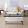 thumbnail image 2 of 45 Inch Rectangular Mango Wood Coffee Table, Lift Top Storage, Iron Frame, White, Black- Saltoro Sherpi, 2 of 7