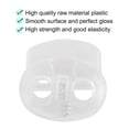 thumbnail image 4 of 12pcs Spring Cord Locks Plastic Rope End Fastener Double Holes Toggle Stoppers Sliders Rope Clip Fastener Clear, 4 of 7