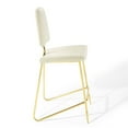 thumbnail image 5 of Modway Ponder Bar Stool Performance Velvet Set of 2 in Ivory, 5 of 9