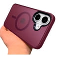 thumbnail image 6 of Compatible with iPhone Case[Compatible with Magsafe] Magnetic Soft Touch Translucent Edge Anti-Scratch Military Grade Drop Protection Shockproof Cover Phone Case (Wine Red,iPhone 12 Pro), 6 of 6