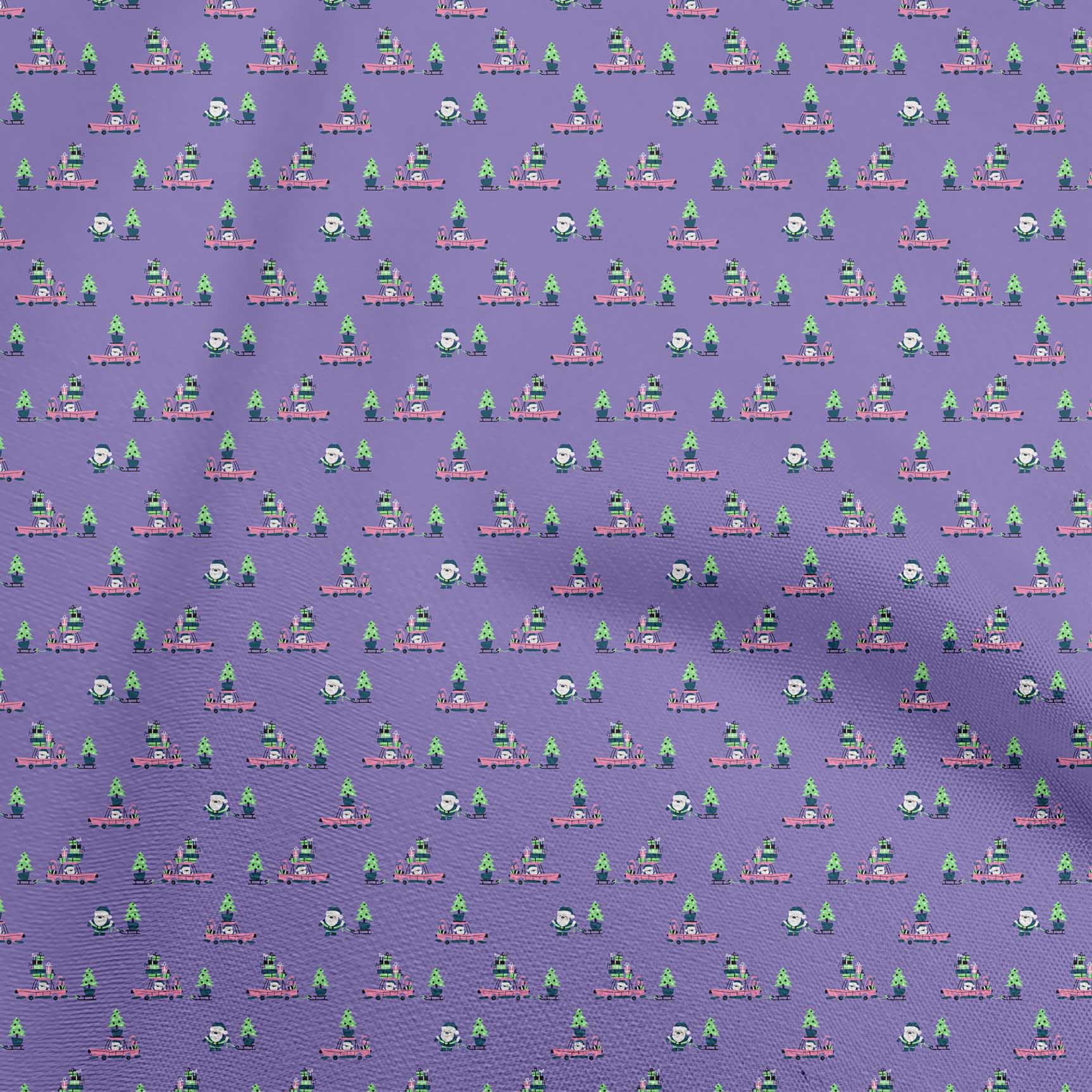 oneOone Cotton Jersey Violet Fabric Christmas Sewing Material Print Fabric By The Yard 58 Inch Wide
