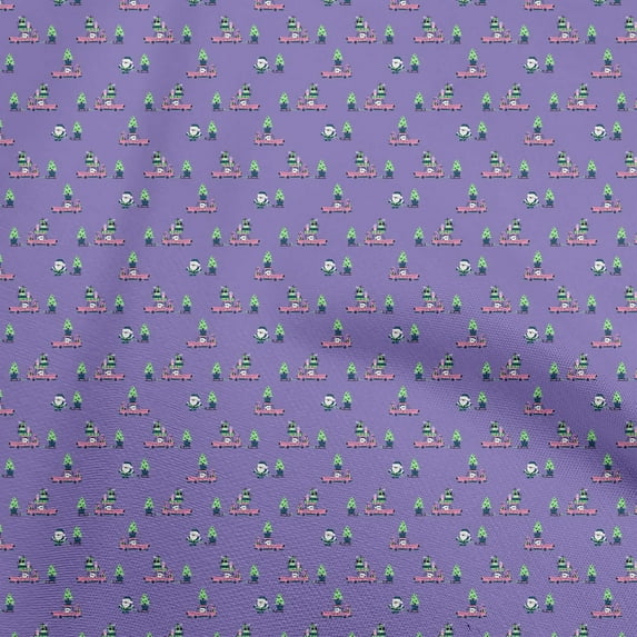 oneOone Cotton Poplin Twill Violet Fabric Christmas Craft Projects Decor Fabric Printed By The Yard 56 Inch Wide