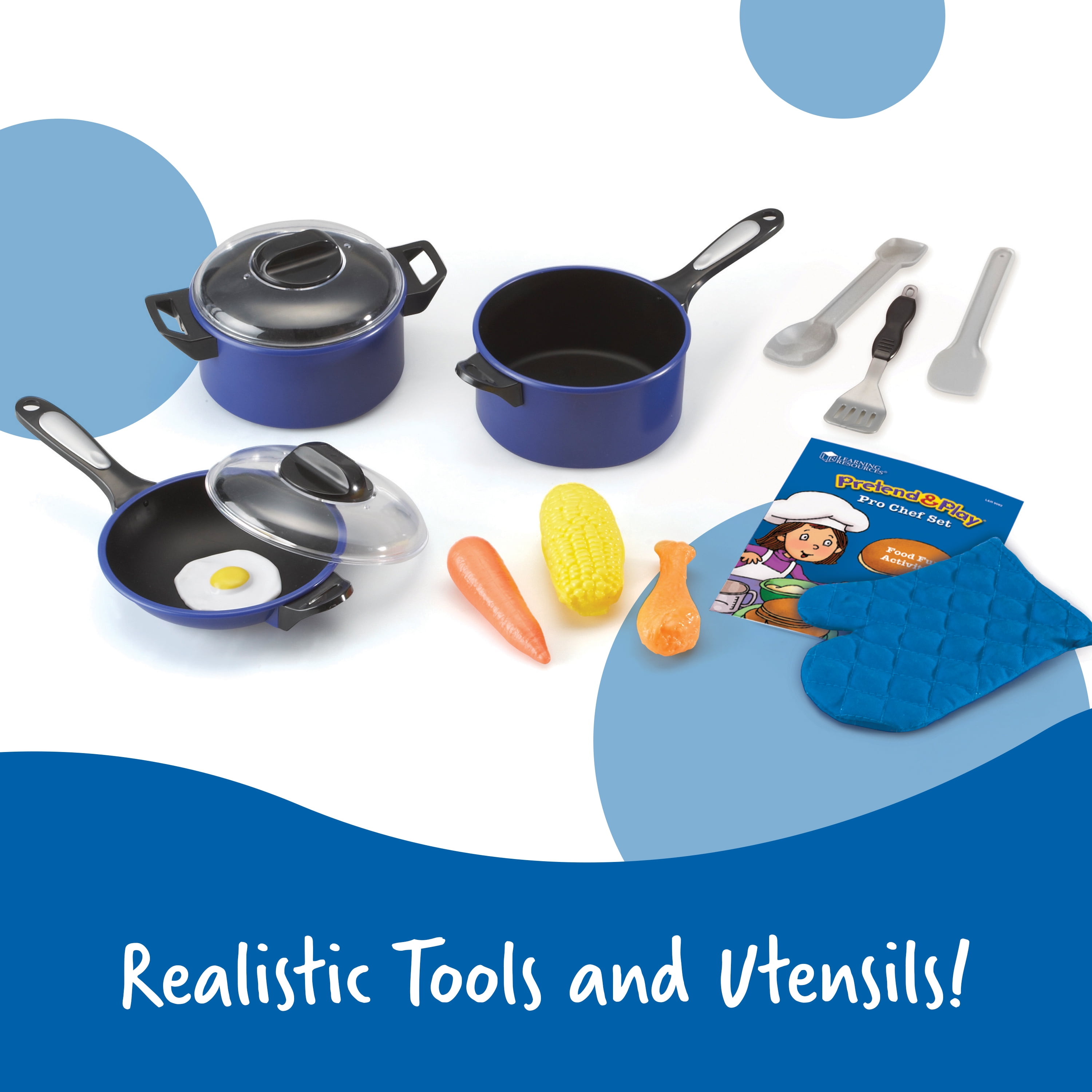 Learning Resources Pretend & Play Pro Chef Set, Kitchen Toys, Ages 3+