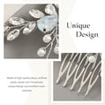 thumbnail image 4 of Crystal Bridal Hair Comb Silver Opal Rhinestone Bride Wedding Side Comb Hair Piece Pearl Hair Clip Hair Accessories for Women and Girls, 4 of 4