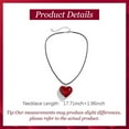thumbnail image 6 of Heart Necklaces for Women Valentines Day Necklace for Her Red Rhinestone Heart Necklace Earrings Set Valentines Day Gifts for Her Valentines Day Outfit Accessories Women, 6 of 16