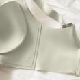 thumbnail image 6 of Womens Wireless T-Shirt Bra, Full Coverage Seamless V-Neck Bras with Adjustable Straps, Light Support Comfort Bra | VerBelle,Green L, 6 of 6