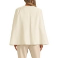 thumbnail image 3 of INSPIRE CHIC Cape Sleeve Blazer for Women's Business Work Open Front Casual Jacket Coat XL White, 3 of 6