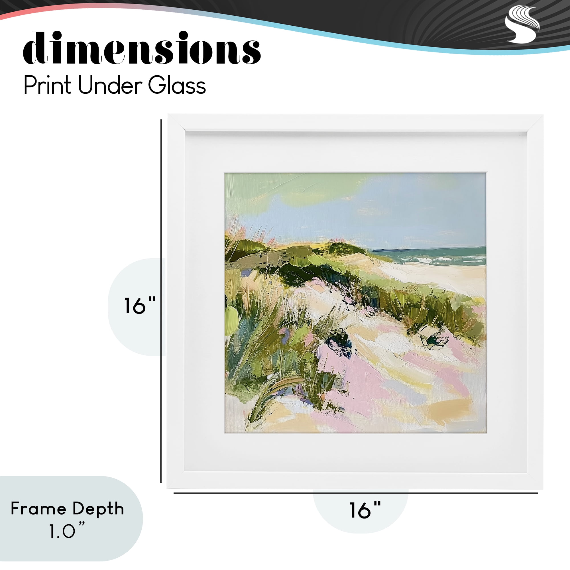 Stupell Industries Pastel Coastal Dunes at Sunrise White Framed Print Under Glass, design by Heidi Kuntz