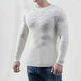 thumbnail image 2 of Fesfesfes Long Sleeve Shirt for Men Casual Solid Round Neck Pullover Long Sleeve Sweater Slim Fit Bottoming Knit Top, 2 of 6