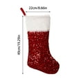 thumbnail image 3 of Sequins Multicolor Plush Christmas Stockings, Large Capacity, For Kids Gift Bags, Christmas Tree Fireplace Decor, 3 of 4