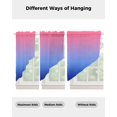 thumbnail image 4 of Pink Blue Ombre Swag Valances for Windows, Modern Abstract Art Aesthetics Rod Pocket Sheer Valances for Large Windows, Swag Toppers Light Filtering for Kitchen Living Room 2 Panels 36''x63'', 4 of 6