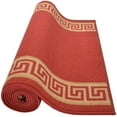 thumbnail image 4 of Custom Size Runner Rug Bordered Greek Key Meander Red Roll Rug Runner Choice of Your&nbsp;Length by feet&nbsp;Slip Skid Resistant Latex Back Cut to Size Runner Rugs Customize in USA Facility, 4 of 9