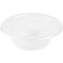 EcoQuality 5oz Clear Plastic Bowls - Disposable Plastic Dessert Bowls, Ice Cream Bowl, Sundae Bowl, Heavy Duty Plastic Soup Bowls for Baby Showers, Weddings, Birthday Party, Receptions (80)
