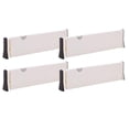 thumbnail image 1 of Set of 4 Adjustable Drawer Dividers Organizer Separators Plastic Dresser Organizer for Bedroom, Bathroom, Closet, Baby Drawer, Office Desk, Kitchen Storage, 1 of 6